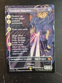 MTG Final Fantasy English Summon: Bahamut Borderless 0356 Foil - Image 1