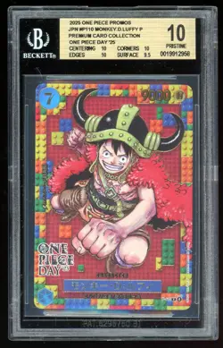 MONKEY D. LUFFY 2025 One Piece Day Promo Japanese Premium #P-110 BGS 10 PRISTINE - Image 1