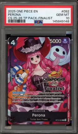 One Piece CCG Perona CS '25-26 TP Pk. FINALIST OP10-092 PSA 10 Gem Mint - Image 1