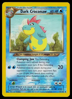 Pokemon Card - Dark Croconaw Neo Destiny 32/105 Uncommon - Image 1