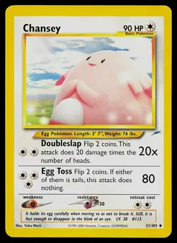 Pokemon Card - Chansey Neo Destiny 31/105 Uncommon - Image 1