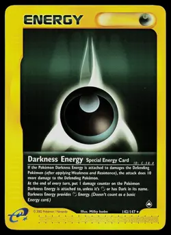 Pokemon Card - Darkness Energy Aquapolis 142 Rare - Image 1