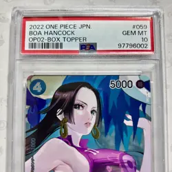 Boa Hancock OP02-059 PSA 10 Box Topper Promo Card 2022 One Piece - Image 2