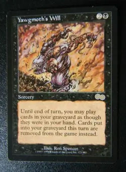 YAWGMOTH'S WILL : MTG : URZA'S SAGA : NEAR MINT : 1998 : SEE PHOTO'S - Image 1