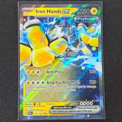Iron Hands ex - 070/182 - Double Rare - Paradox Rift - Pokemon Card - NM/M - Image 1