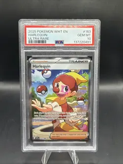 2025 POKEMON WHT EN-WHITE FLARE ULTRA RARE #163 HARLEQUIN PSA 10 - Image 1