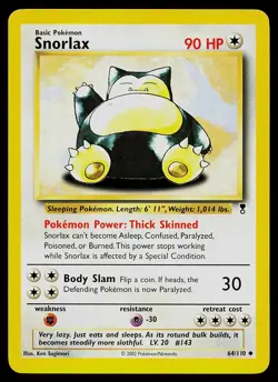 Pokemon Card - Snorlax Legendary Collection 64/110 Uncommon - Image 1