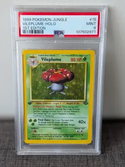 PSA 9 Vileplume 1st Edition Holo | 1999 Pokemon Jungle #15 - Image 1