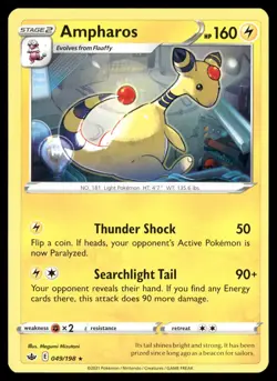Ampharos 049/198 Rare Chilling Reign Pokemon Near Mint - Image 1