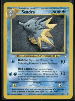 Seadra 48/111 Uncommon Neo Genesis Pokemon Moderately Played - Image 1