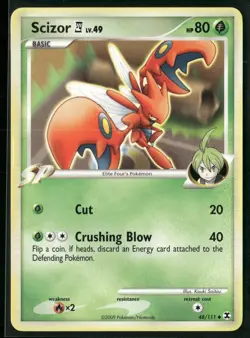 Scizor E4 48/111 Uncommon Rising Rivals Pokemon Lightly Played - Image 1