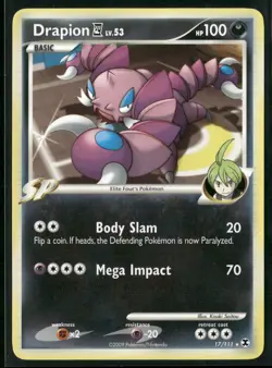 Drapion E4 17/111 Rare Rising Rivals Pokemon Moderately Played - Image 1