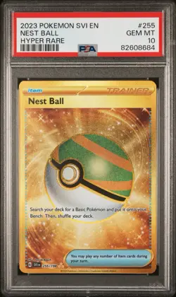 Hyper Rare - Nest Ball Pokemon Scarlet & Violet Base Set SV1 PSA 10 GEM MT - Image 1