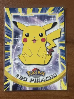1999 Topps Pokemon TV Animation Series 1 Pikachu #25 - Non-Foil - Black Logo - Image 1