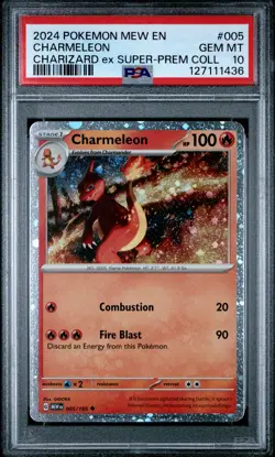 2024 POKEMON MEW EN-151 CHARIZARD EX SUPER-PREMIUM COLLECTION CHARMELEON PSA 10 - Image 1