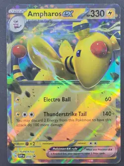 Ampharos ex 016 Black Star Promo Double Rare Scarlet & Violet Pokemon TCG - Image 1