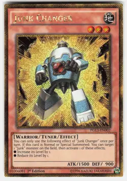 Junk Changer PGL3-EN002 Premium Gold: Infinite Gold Yu-Gi-Oh 1st Edition LP - Image 2