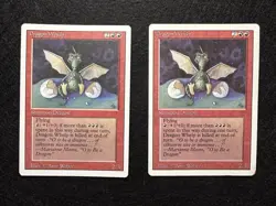 Magic the Gathering: Revised Edition Dragon Welp x 2 MTG - Image 1