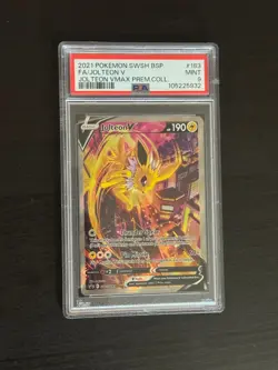 JOLTEON V PSA 9 2021 POKEMON BLACK STAR PROMO SWSH#183 - Image 1