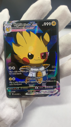 Pikachu Vegeta Pokemon Card VCOS Holo Cosplay w/ Video - Image 2