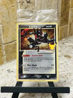 Pokemon TCG~Greninja ⭐ Gold Star SEALED Celebrations: Black Star Promo SWSH144 - Image 1
