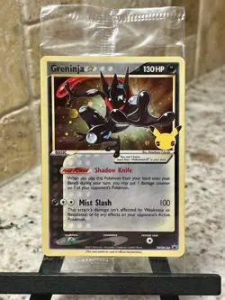 Pokemon TCG~Greninja ⭐ Gold Star SEALED Celebrations: Black Star Promo SWSH144 - Image 3