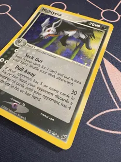 Mightyena 12/107 Pokemon 2005 EX Deoxys Holo Rare MP - Image 3
