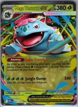 Mega Venusaur ex 003/132 ME01: Mega Evolution - Pokemon Card - NM - Image 1