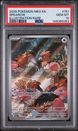 SPEAROW #151 PSA 10 2025 POKEMON MEG EN-MEGA EVOLUTION ILLUSTRATION RARE - Image 1