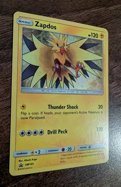 Zapdos SM145 Sun & Moon Ultra Rare Holo Promo Pokemon TCG NM/LP+ - Image 2