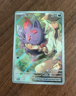 N's Zorua SVP189 Pokemon Center Stamped Promo SVP 189 Good Centering Pack Fresh - Image 2