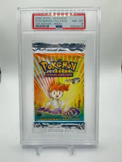 PSA 8 2000 POKEMON 1ST EDITION GYM HEROES SEALED FOIL BOOSTER PACK MISTY - Image 1