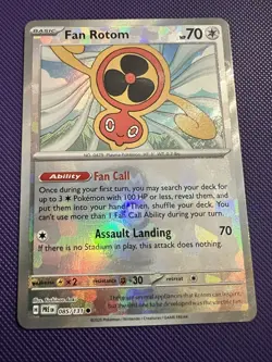 Pokemon TCG Fan Rotom Prismatic Evolutions 085/131 Reverse Holo Master Ball - Image 1