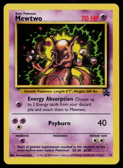 MEWTWO 14 PROMO WIZARDS BLACK STAR PROMOS POKEMON LP - Image 1