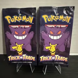 Pokemon TCG Trick or Trade BOOster Sealed Individual Packs 2022 Collectors X2 - Image 1