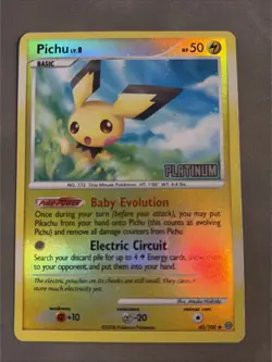 Pichu 45/100 Reverse Holo Stormfront Stamped Platinum 2008 Pokemon - LP - Image 1