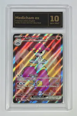 Pokemon Slab: Medicham ex - 161/142 - SCR - Graded TCG Gem Mint 9 - Image 1