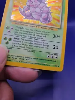 Nidoking 11/102 Base Set Unlimited Holo Rare Pokemon 1999 TCG Pokemon - Image 3