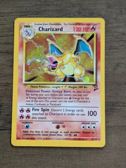 Pokemon TCG Charizard 2nd Base Set Holo Unlimited 4/130 - Image 1