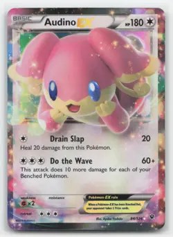 Pokemon Audino EX Holo - XY - Fates Collide 84/124 - NM - Image 1
