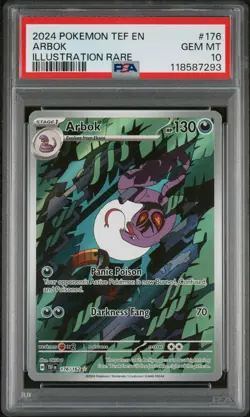 2024 POKEMON TEF EN-TEMPORAL FORCES ILLUSTRATION RARE #176 ARBOK PSA 10 - Image 1