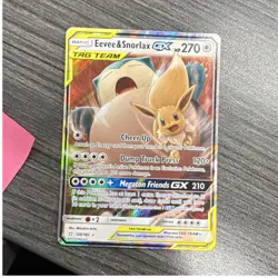 Eevee & Snorlax GX TAG TEAM Ultra Rare Holo 120/181 SM-Team Up ENG - Image 1