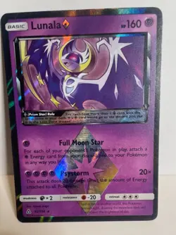 Pokemon Lunala Prism Star 62/156 Ultra Prism Prism Rare Holo Basic 160 HP - Image 1