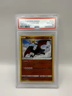 Pokemon TCG Radiant Charizard 020/159 Crown Zenith Radiant Rare Holo PSA 10 - Image 1