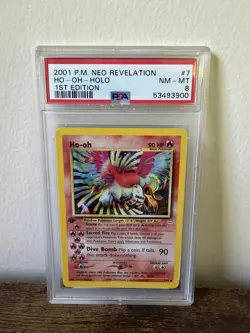 2001 POKEMON NEO REVELATION 1ST EDITION HO-OH-HOLO PSA 8 - Image 1