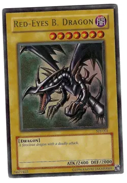 YUGIOH - RED-EYES B. DRAGON - STARTER DECK JOEY - ULTRA RARE - SDJ-001 - Image 1