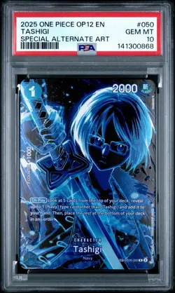 2025 One Piece OP12 EN Tashigi Special Alternate Art #050 PSA 10 Gem Mint - Image 1