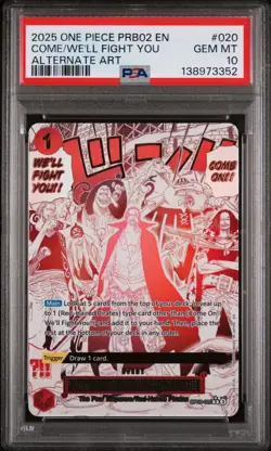 2025 One Piece PRB02 EN Come On!! We’ll Fight You! Alternate Art #020 PSA 10 - Image 1