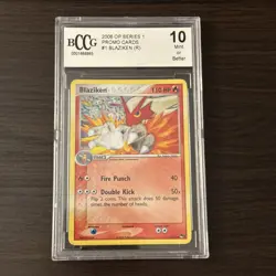 Pokemon Blaziken 2006 POP Series 1 RARE PROMO Holo 1/17 BCCG 10 - Image 1