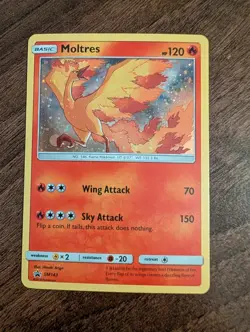 Pokemon Card Moltres SM143 Holo Rare Black Star Promo NM/LP+ - Image 1